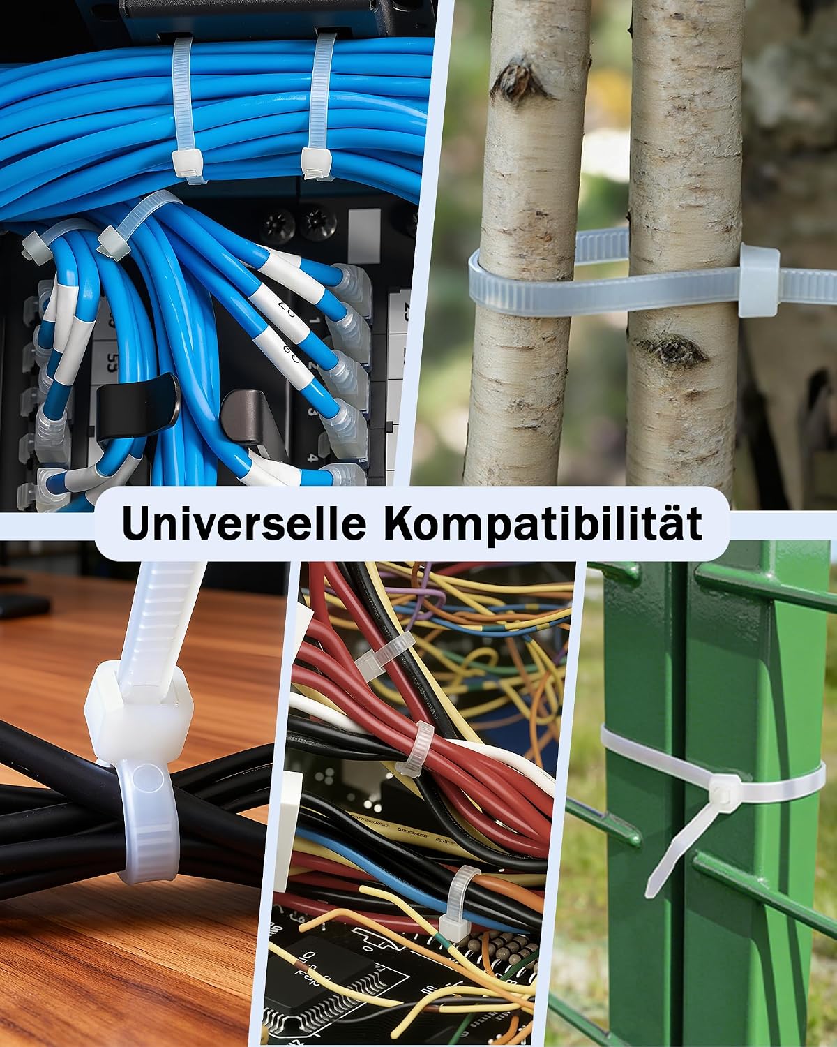 Thumbnail 5 de Tesmax Kabelbinder Weiß Set 200 Stück