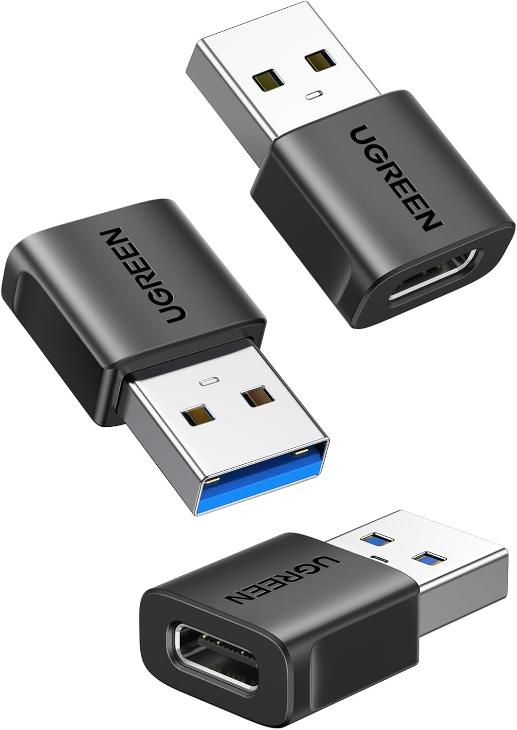 Detalle de UGREEN USB-A to USB-C Adapter 3-Pack