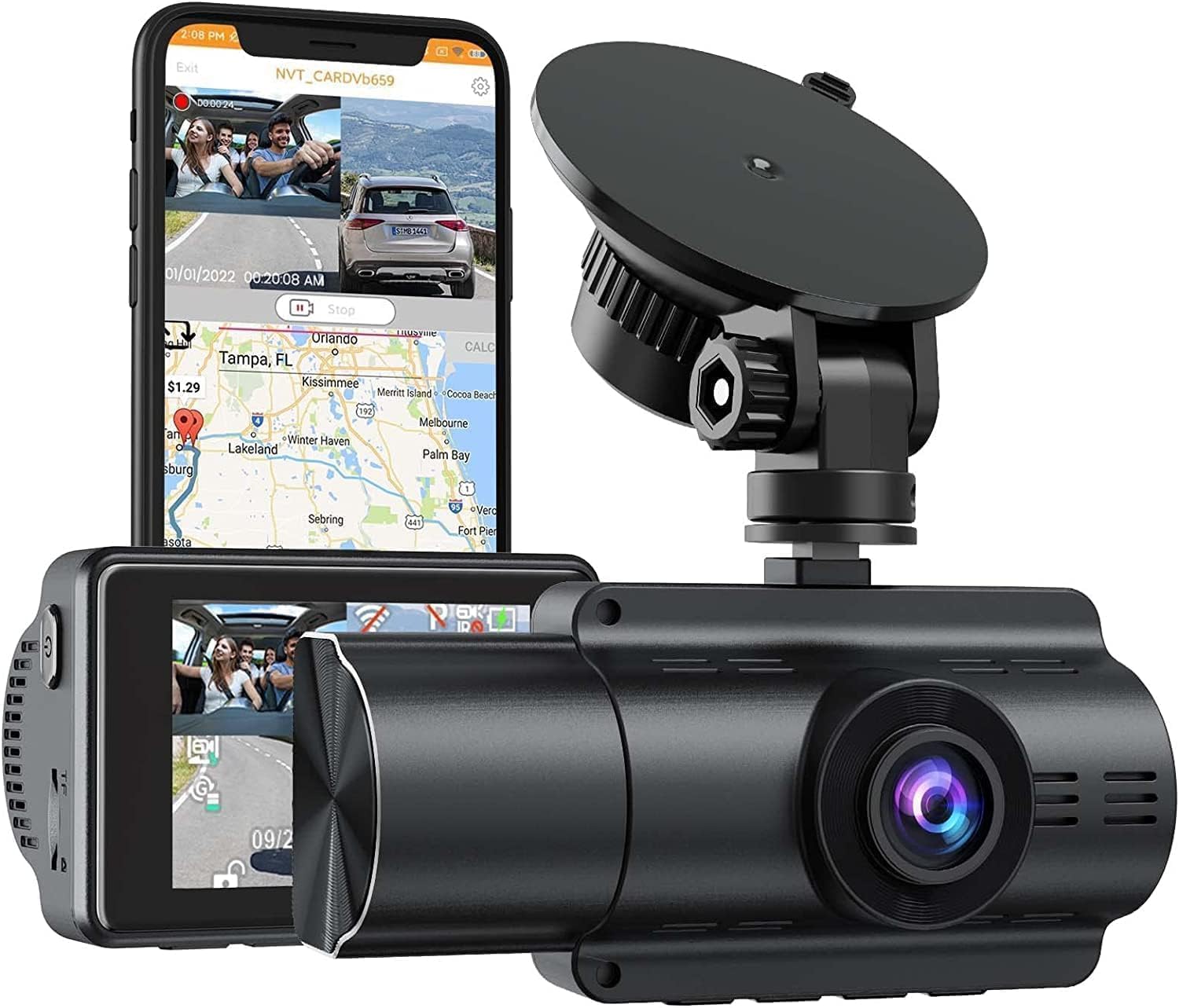 Detalle de 4K/1080P Dual-Dashcam Auto mit 32GB SD-Karte