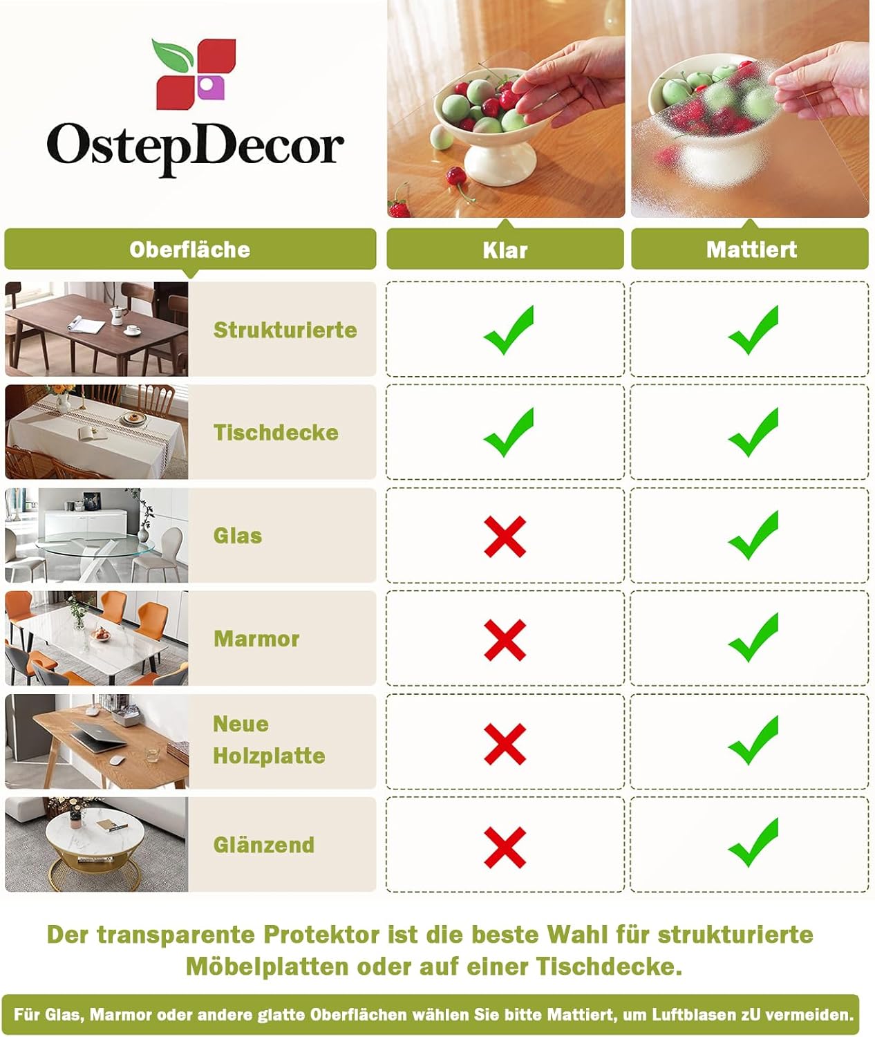 Thumbnail 5 de OstepDecor Nappe Transparente 1.5mm 90 x 180cm