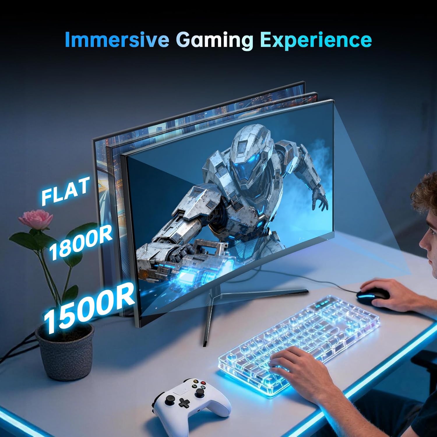 Detalle de KTC H34S18S 34-inch Curved Ultrawide UWQHD Gaming Monitor (3440 x 1440, 180Hz, VA, HDR10)