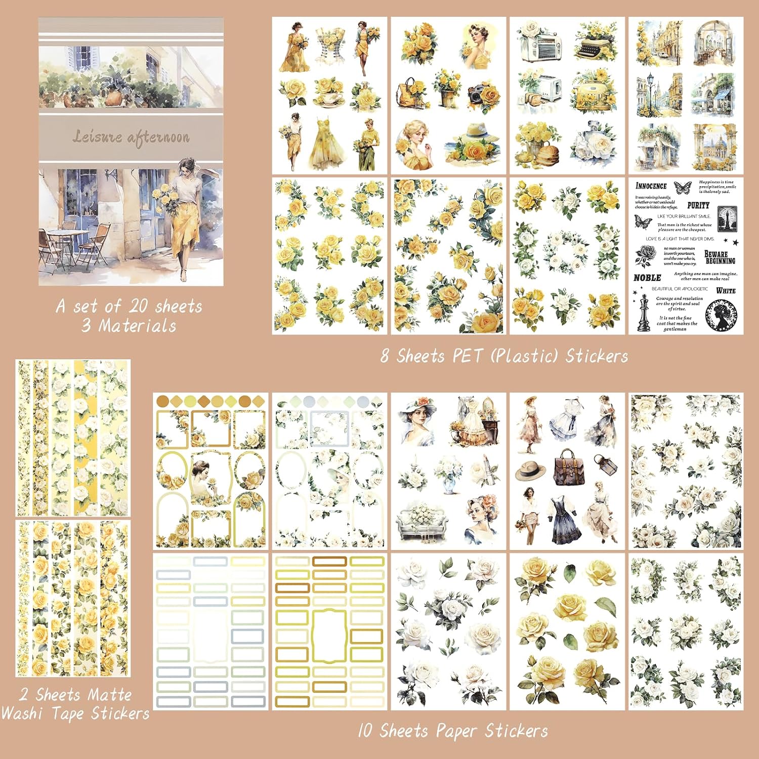 Thumbnail 1 de NOGAMOGA Spring Scrapbook Stickers