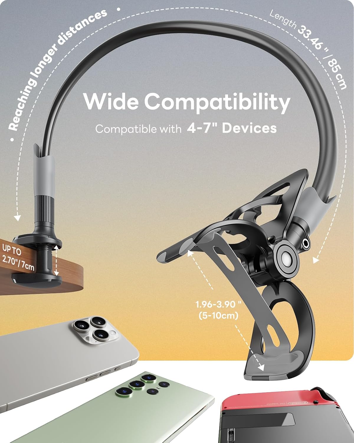 Detalle 2 de SAIJI Gooseneck Phone Holder 33.46"