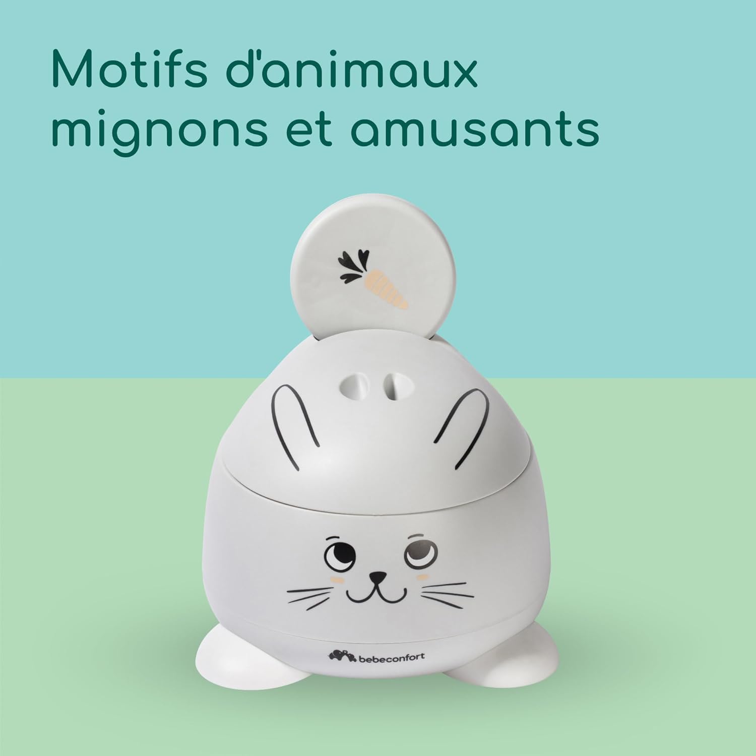 Detalle de Bebeconfort Pot Bébé Toilette Confort pour 12–36 mois, Lapin (max 20 kg) – Pot enfant ergonomique et antidérapant