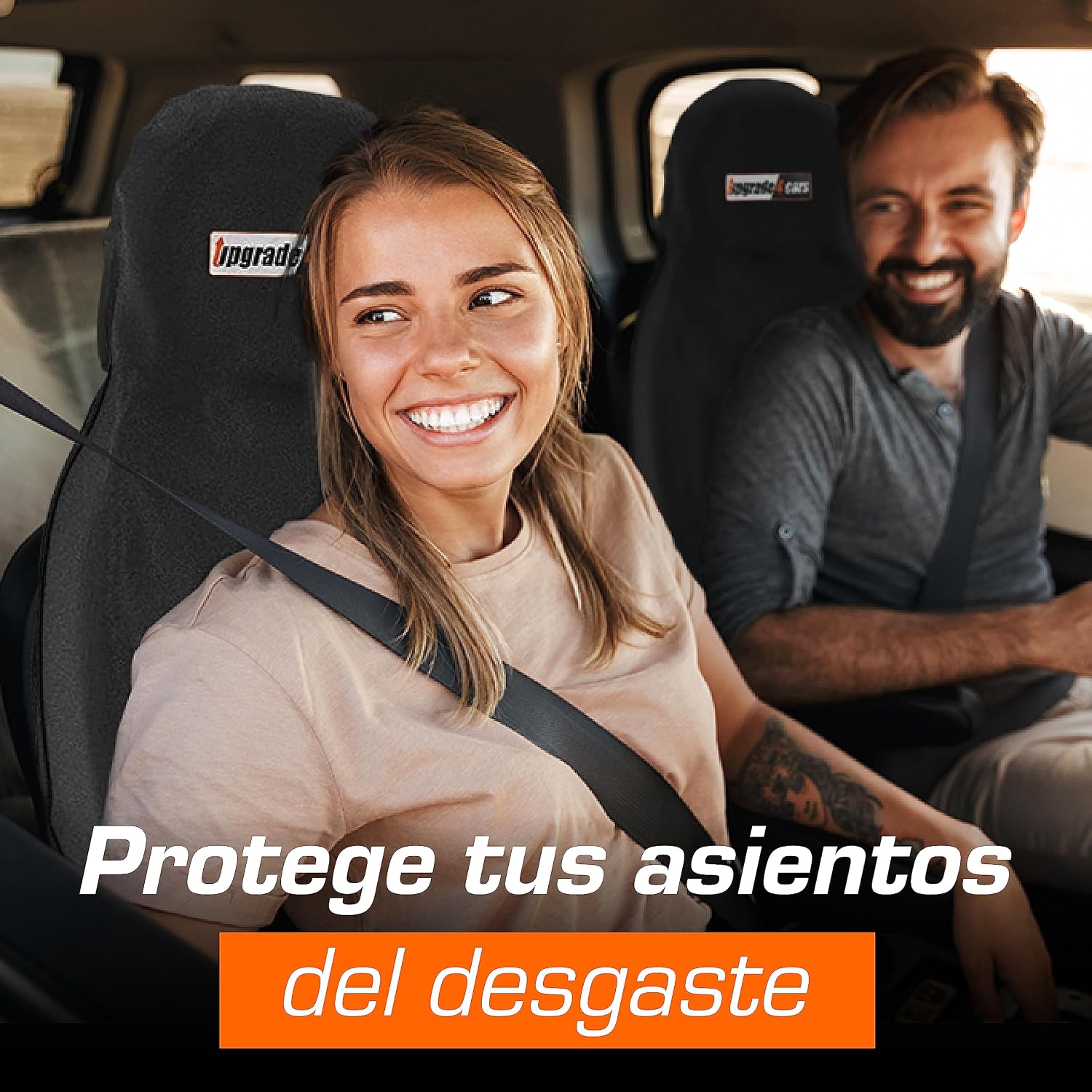 Detalle 2 de Upgrade4cars Funda de asiento delantero impermeable 2 unidades