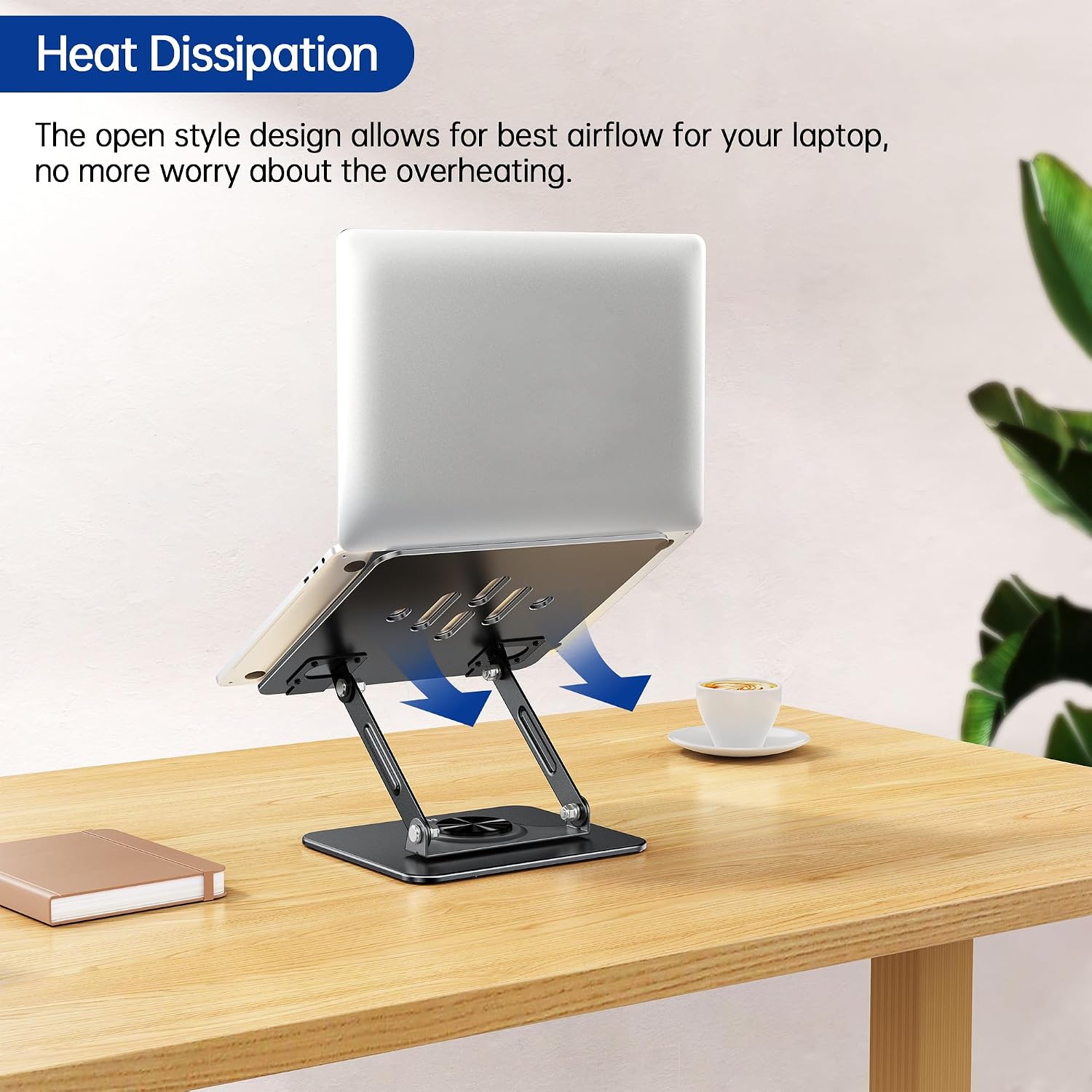 Thumbnail 6 de BESIGN LS11-Black Laptop Stand, 360° Swivel, Adjustable and Foldable