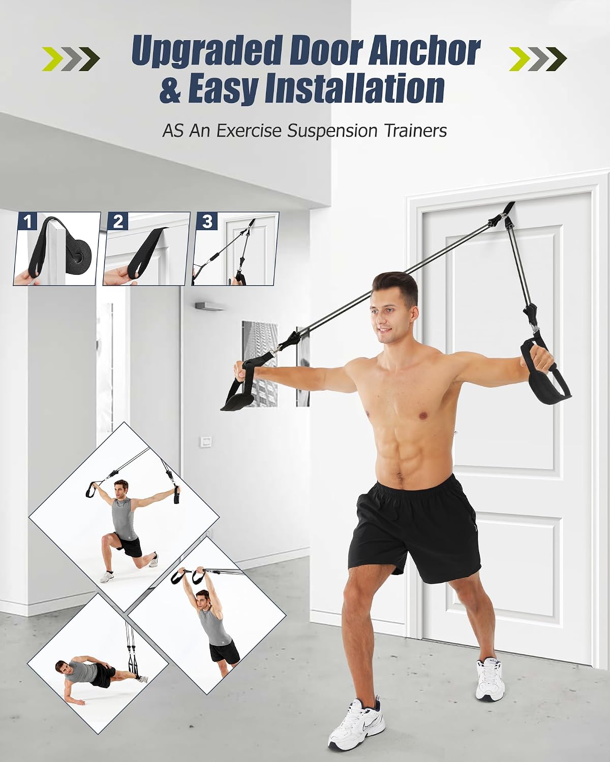 Detalle de ALongSong Resistance Band Set with Handle 20-240Lbs 💪