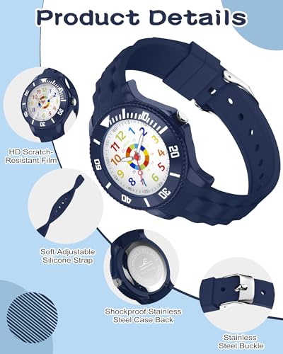 Detalle de Ayybboo Montre Analogique Enfant — apprentissage ludique de l’heure dès 5 ans