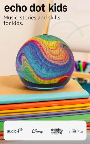 Thumbnail 8 de Echo Dot Kids (newest gen) with Alexa+ and 1 Year of Amazon Kids+ Content – Rainbow Swirl