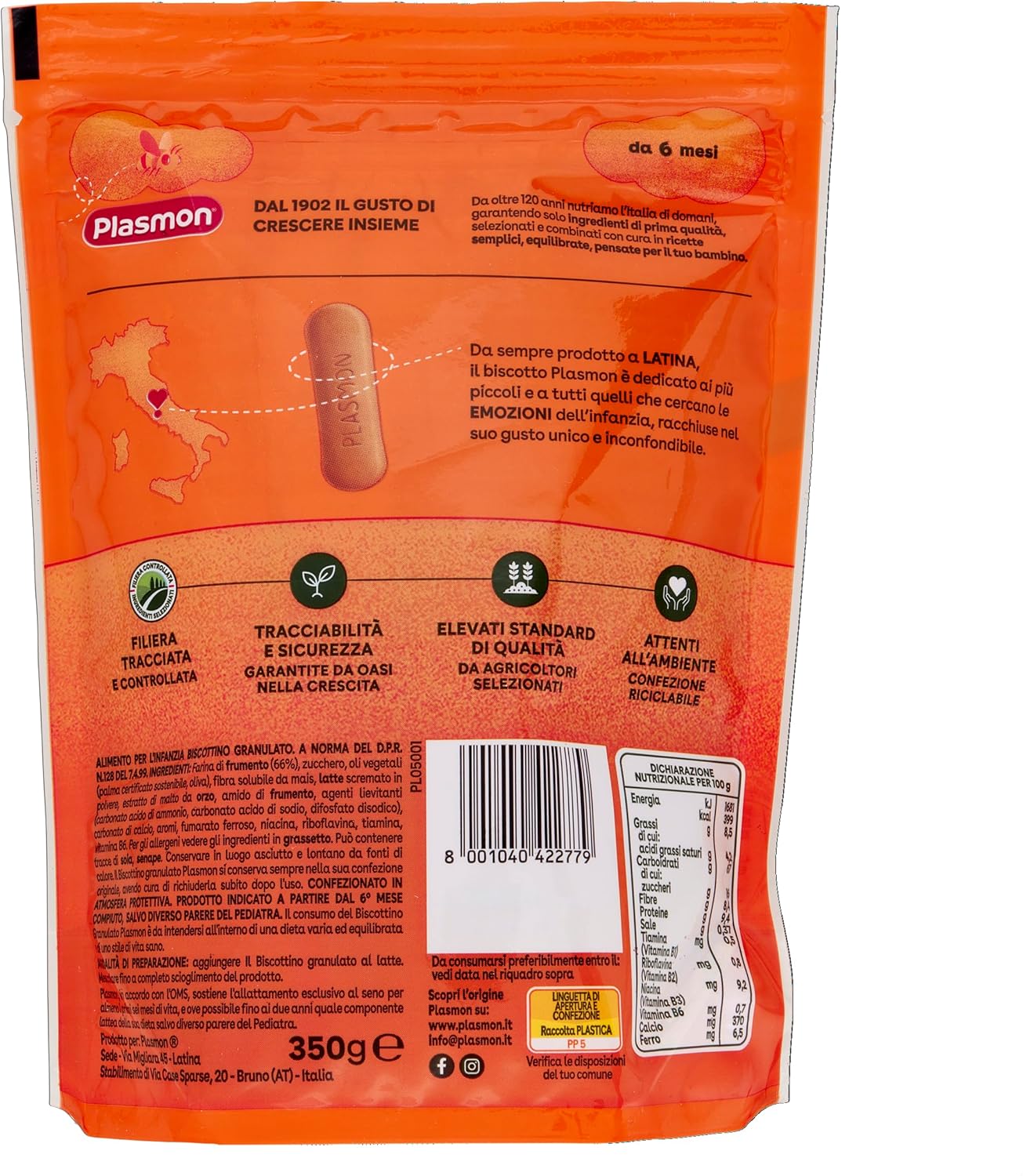 Thumbnail 2 de Plasmon Biscotto Granulato 350g (6 Confezioni): guida all'acquisto