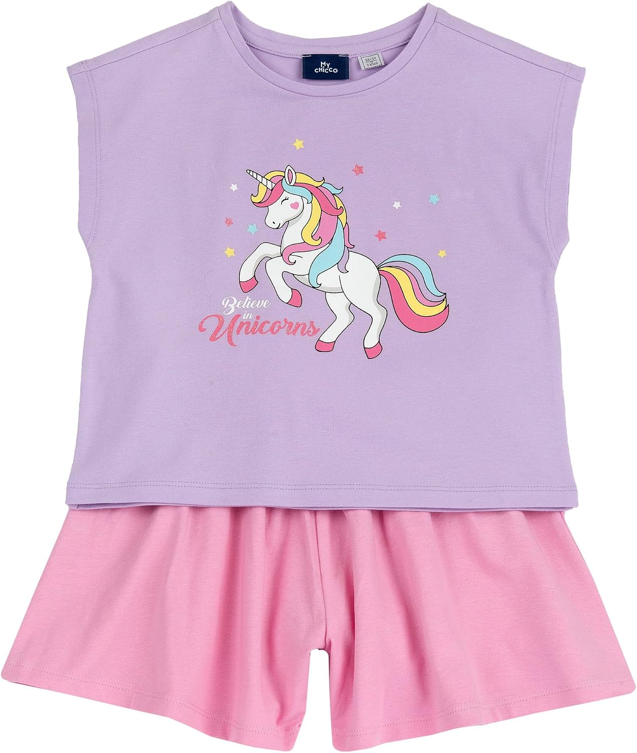 Detalle de Ensemble Chicco En Tissu Doux avec impression colorée 261 – T-shirt et Short fille