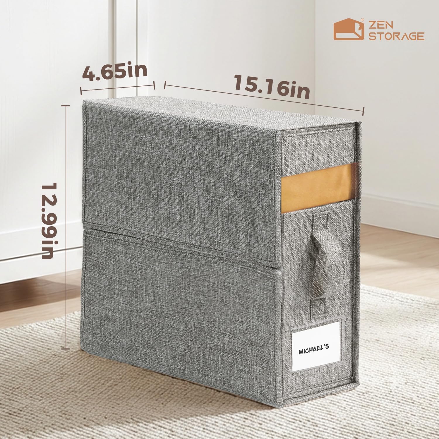 Thumbnail 2 de ZenStorage 6-Pack Sheet Organizers and Storage – King/Queen Size with Window, Foldable & Dustproof (Grey)