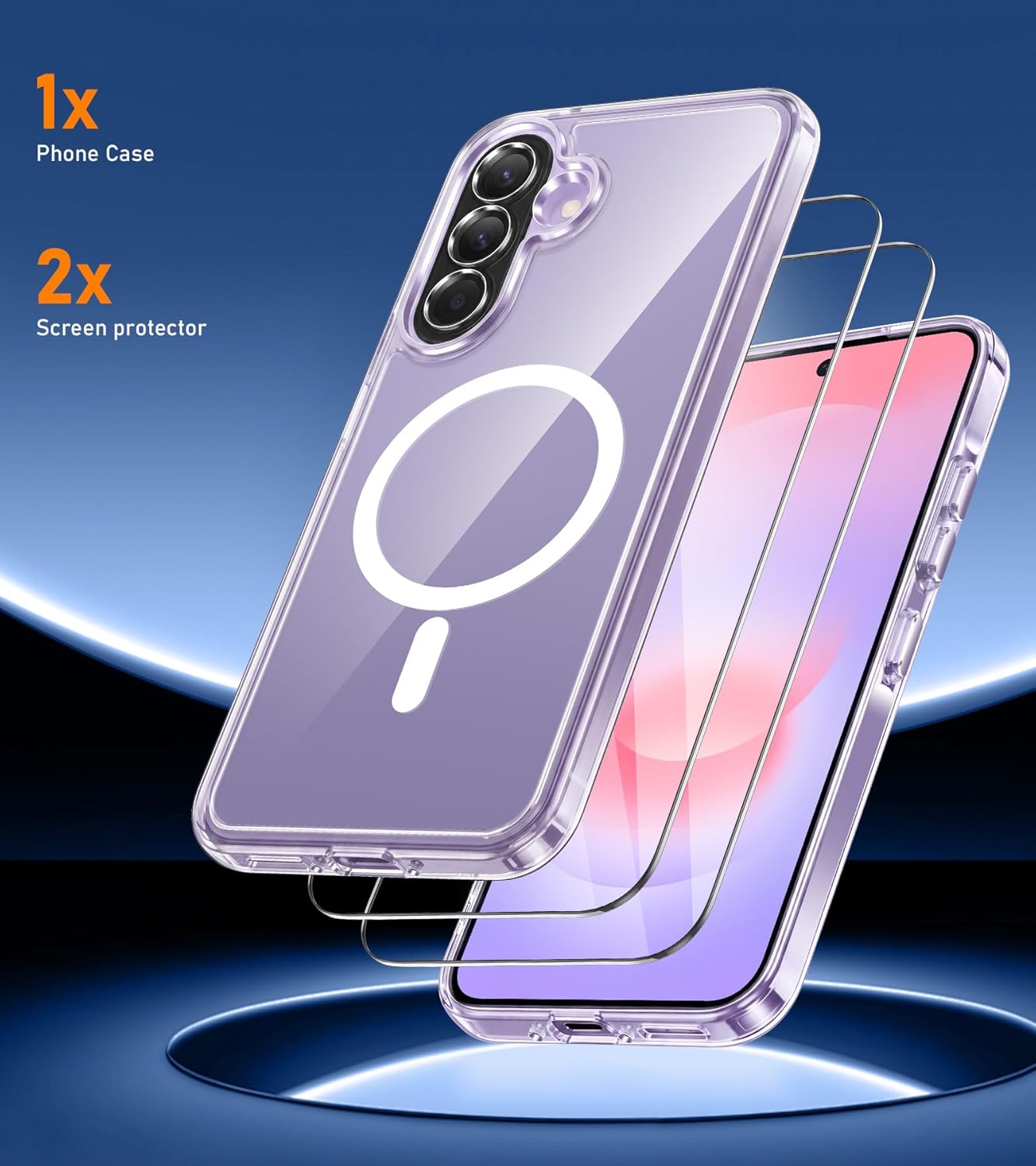 Thumbnail 2 de Opkiegrn Samsung Galaxy A37 5G Case with 2 HD Screen Protectors – MagSafe Compatible, Clear, Shockproof & Camera Protected