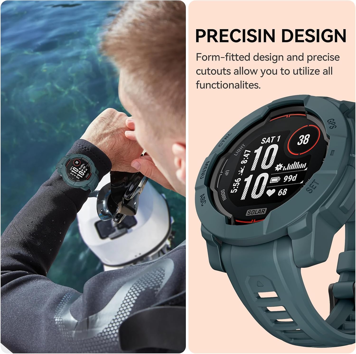 Thumbnail 5 de OVERSTEP Rugged TPU Case Cover for Instinct 3 45mm