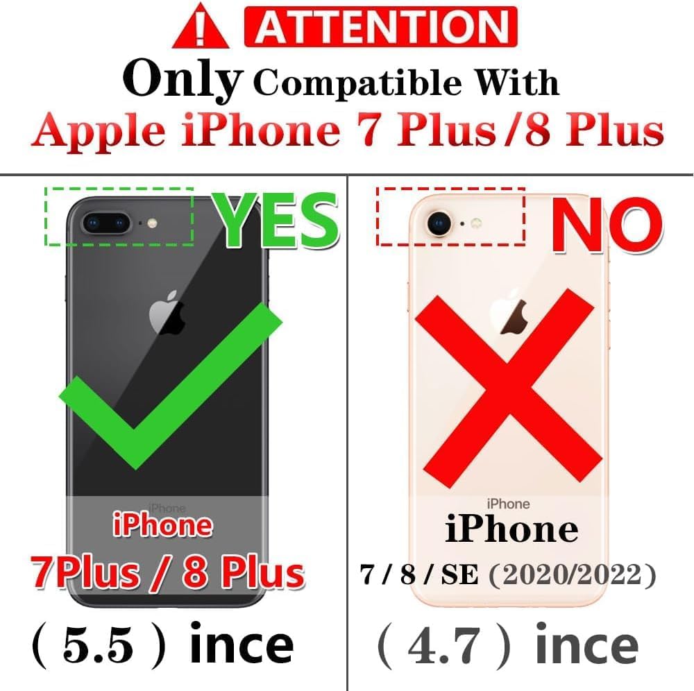 Detalle 2 de Yiakeng iPhone 8 Plus/7 Plus Case with Screen Protector Purple