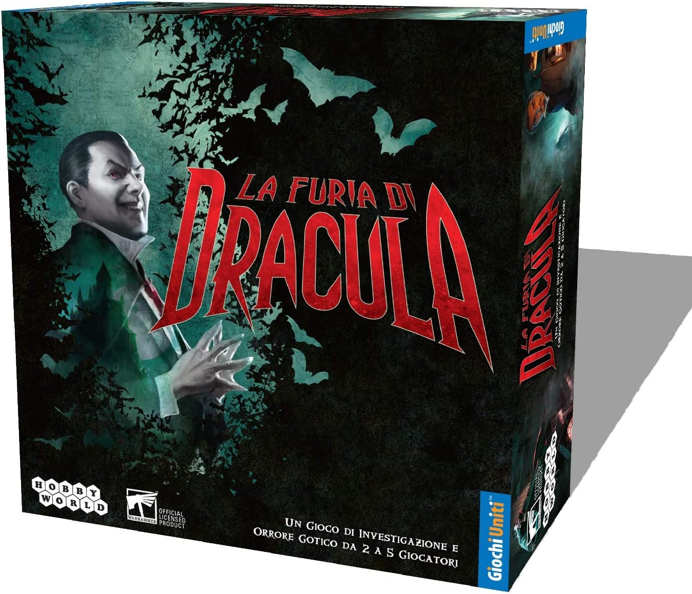Detalle de Giochi Uniti La Furia di Dracula GU494 – gra planszowa, edycja włoska, 2–5 graczy