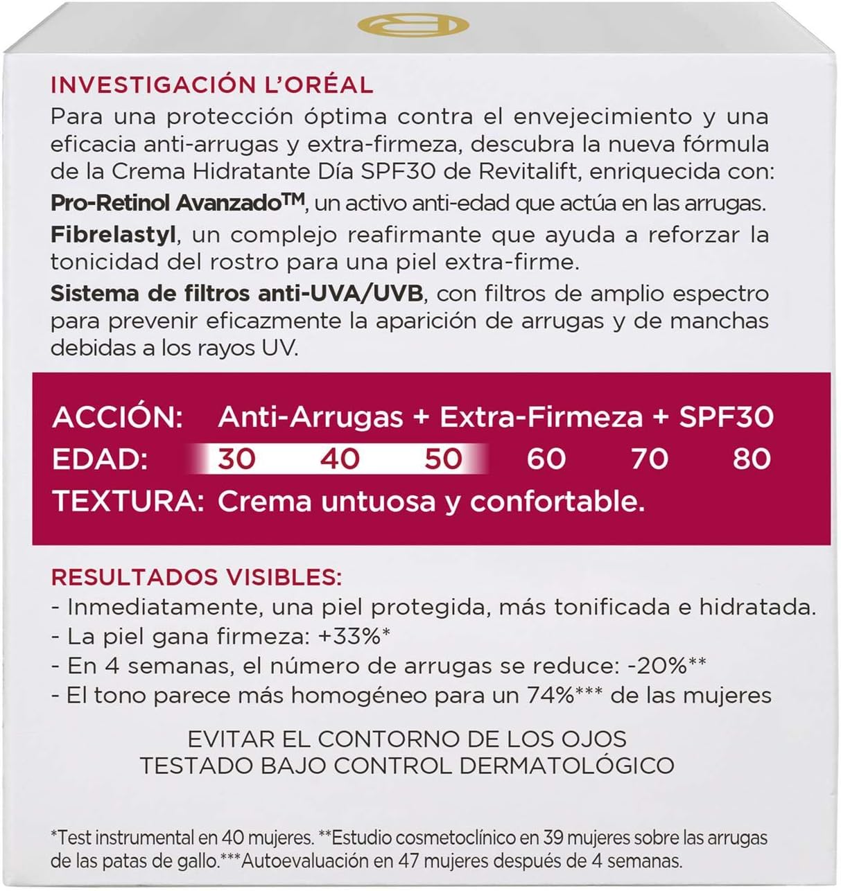 Detalle 2 de L'Oreal Revitalift Crema Día SPF 30
