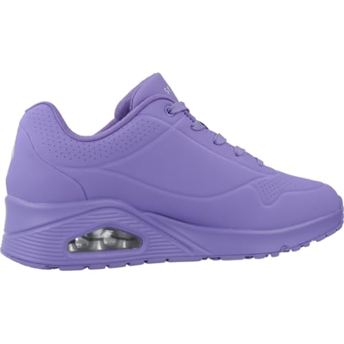 Detalle 2 de Skechers Damen Uno Stand On Air Trainers Lilac Durabuck/ Mesh, Gr. 36 EU