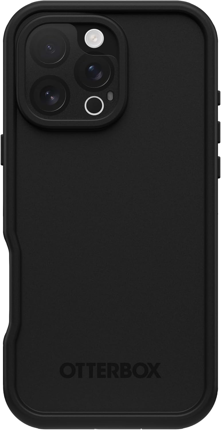 Detalle de OtterBox FRĒ Series Waterproof Case for iPhone 16 Pro Max — Designed by LifeProof, Black