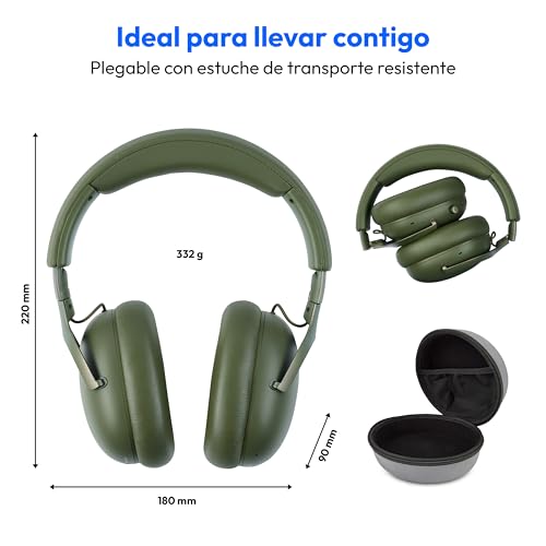 Thumbnail 6 de MEDION Auriculares Over Ear HX-1 Pure Bluetooth inalámbricos (hasta 100 h) verde
