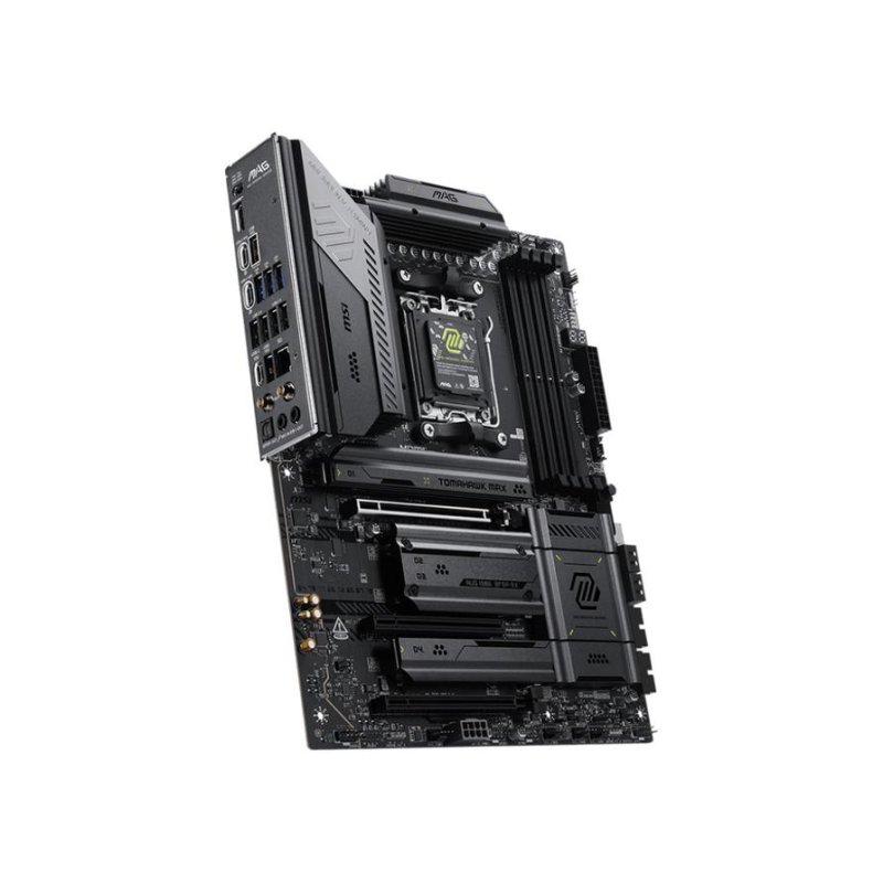 Detalle de MSI MAG X870E TOMAHAWK MAX WIFI: placa base ATX AM5 con conectividad de última generación