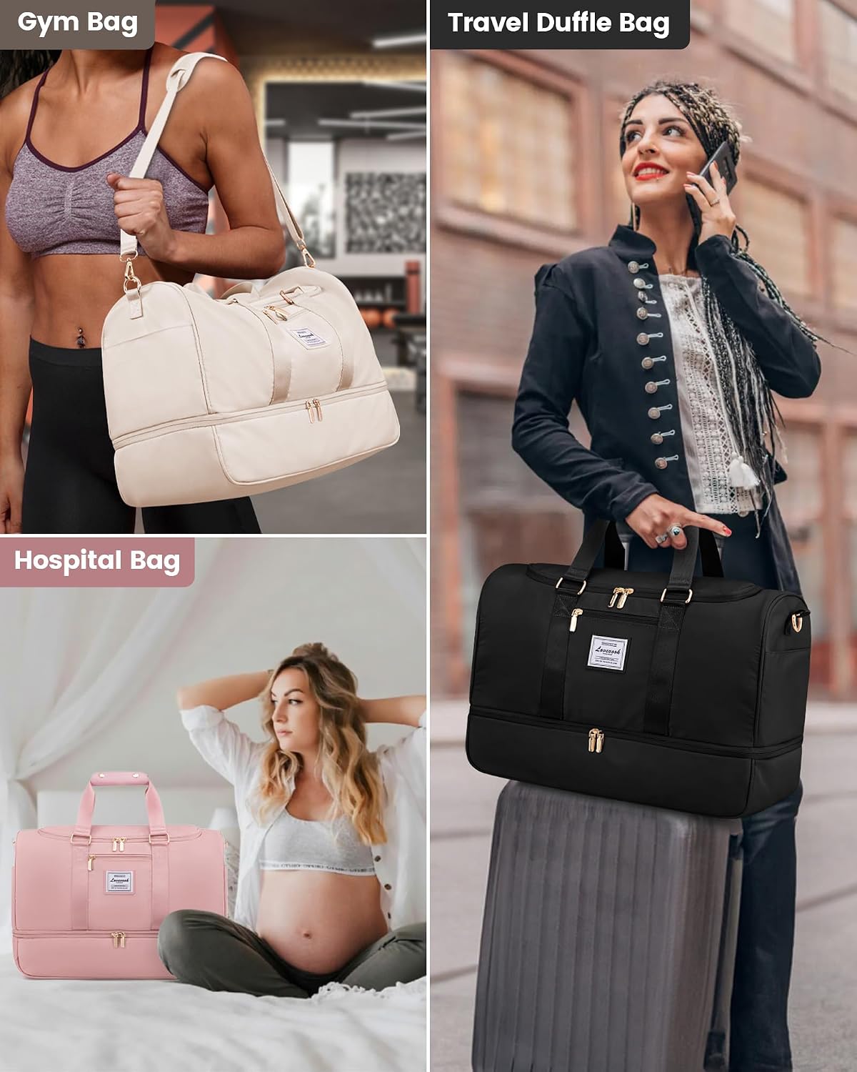 Thumbnail 6 de LOVEVOOK Weekender Reisetasche 49×23×33 cm