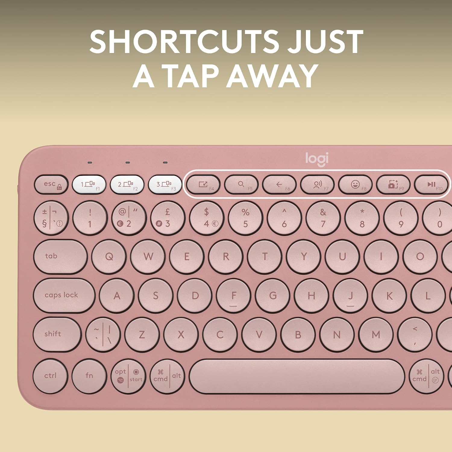 Detalle 2 de Logitech Pebble Keys 2 K380s UK wireless keyboard