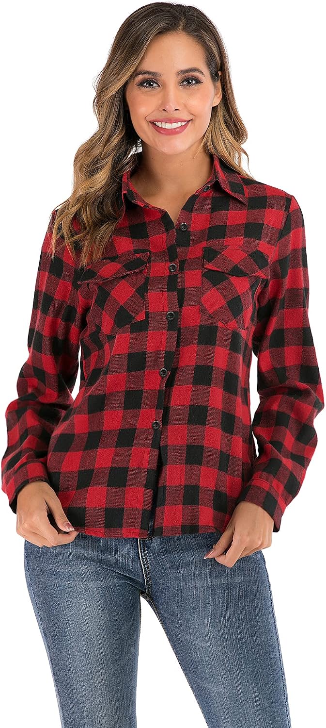 Thumbnail 2 de 100% Cotton Women Flannel Shirt