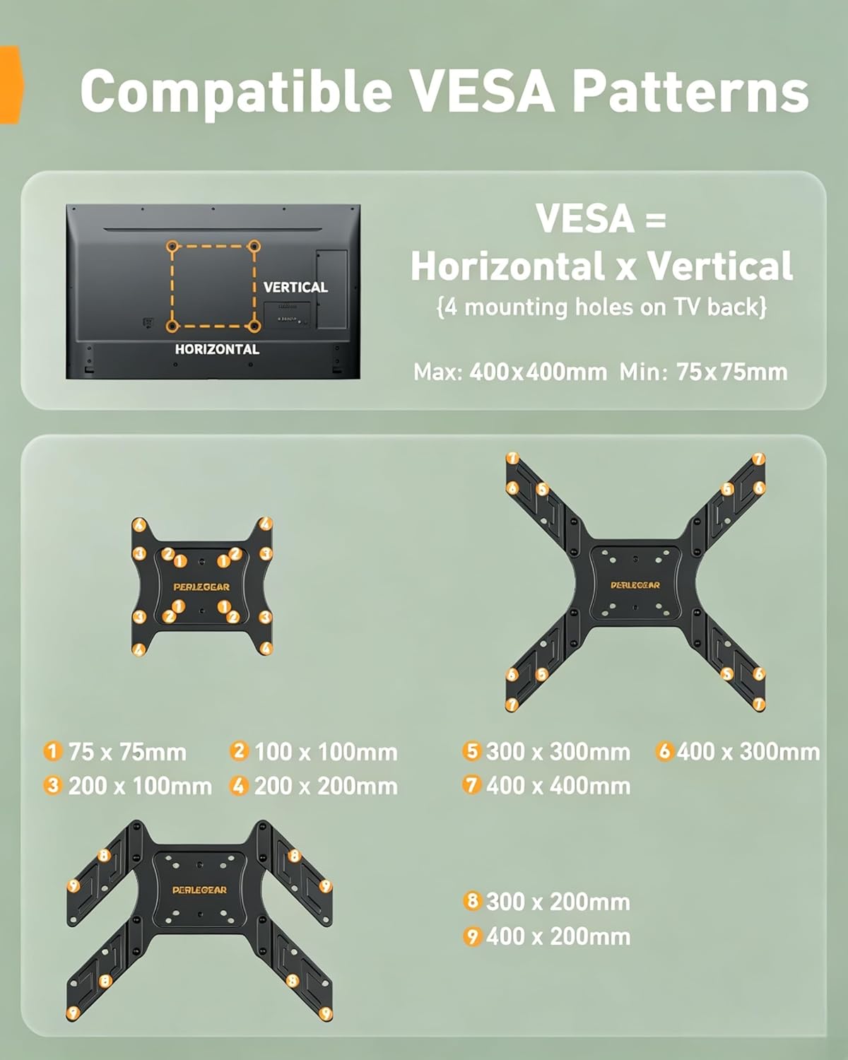Detalle 2 de Perlegear TV Wandhalterung für 26–60" Fernseher
