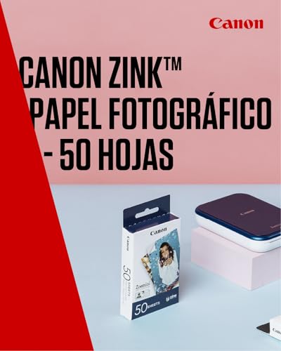 Detalle 2 de Canon Zink™ Papel Fotográfico Adhesivo 5x7,6 cm (50 Hojas) para Zoemini ZINK: Pegatinas desde el móvil