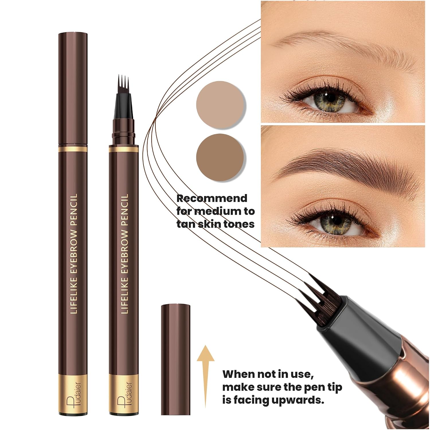 Detalle de Microblading 4-Tip Eyebrow Pen 2-Pack ๐