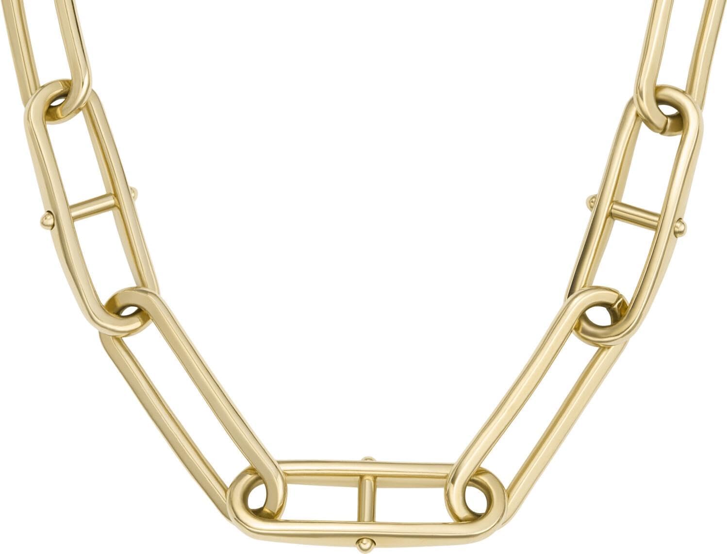 Thumbnail 6 de Fossil Damen-Edelstahlband Ringe – Goldfarbenes, poliertes Finish
