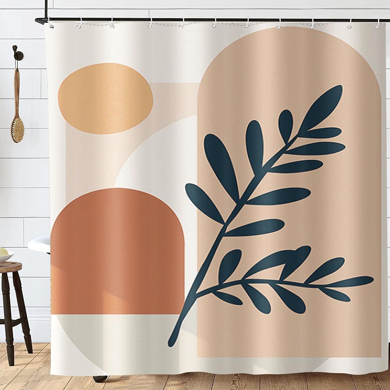 Thumbnail 5 de FAIRYGATE Wet Room Shower Curtain: Boho Abstract Design, 180 x 180 cm, Waterproof with 12 Hooks