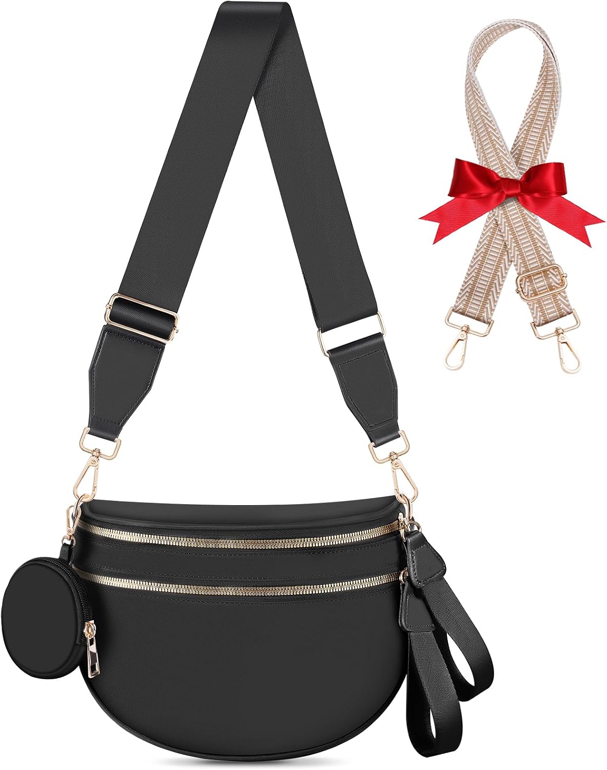 Thumbnail 5 de Rose Checkered Bum Bag with Removable Wallets