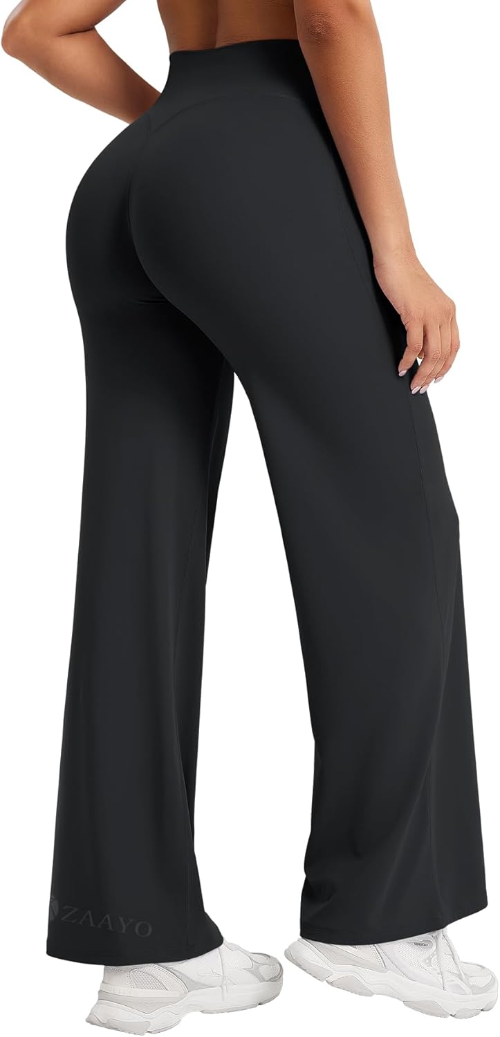 Detalle 2 de ZAAYO Nahtlose Straight Leggings Damen – Hohe Taille, Flared, ideal für Yoga und Freizeit