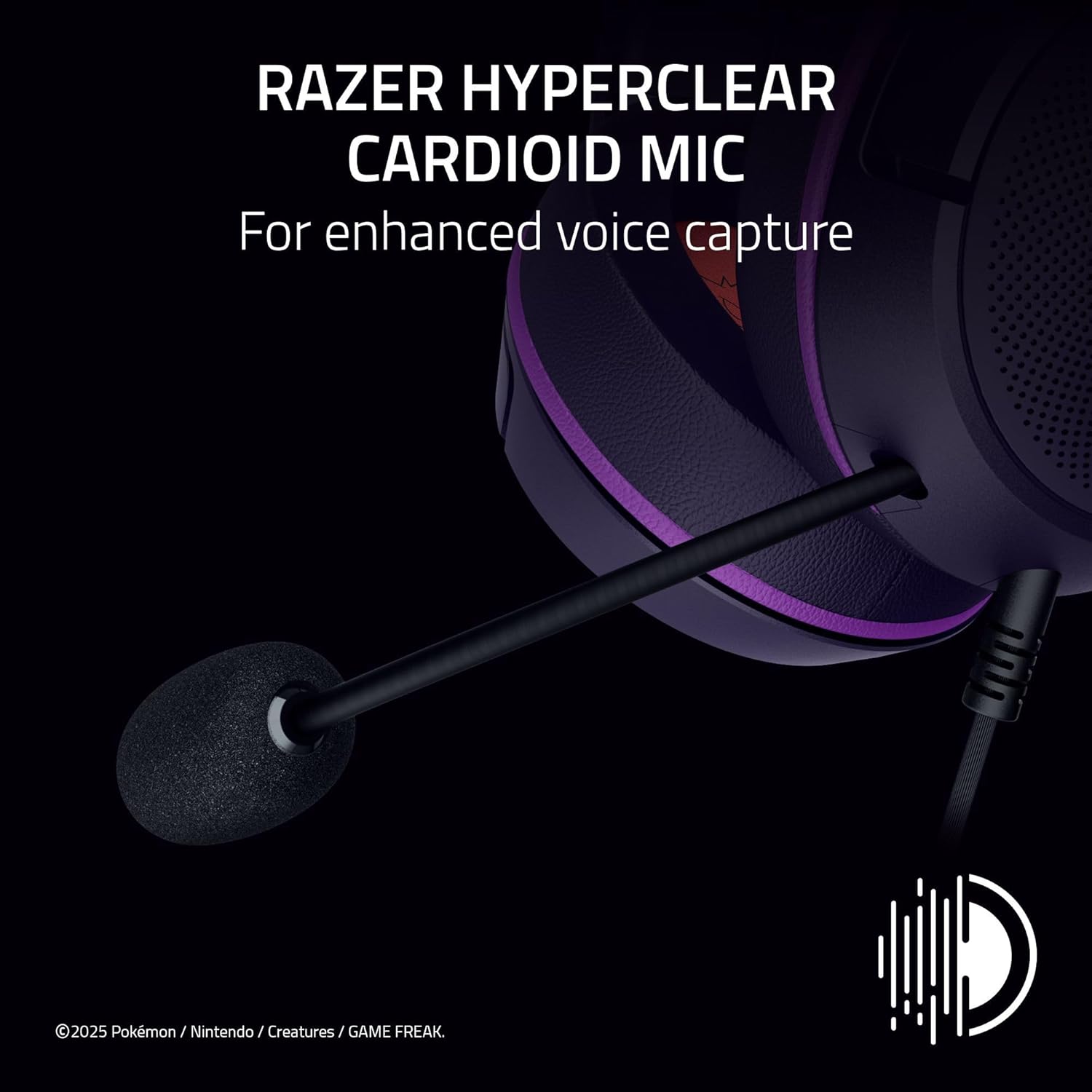 Thumbnail 4 de Razer Kraken Kitty V2 USB Wired Headset: Gengar Spikes Edition