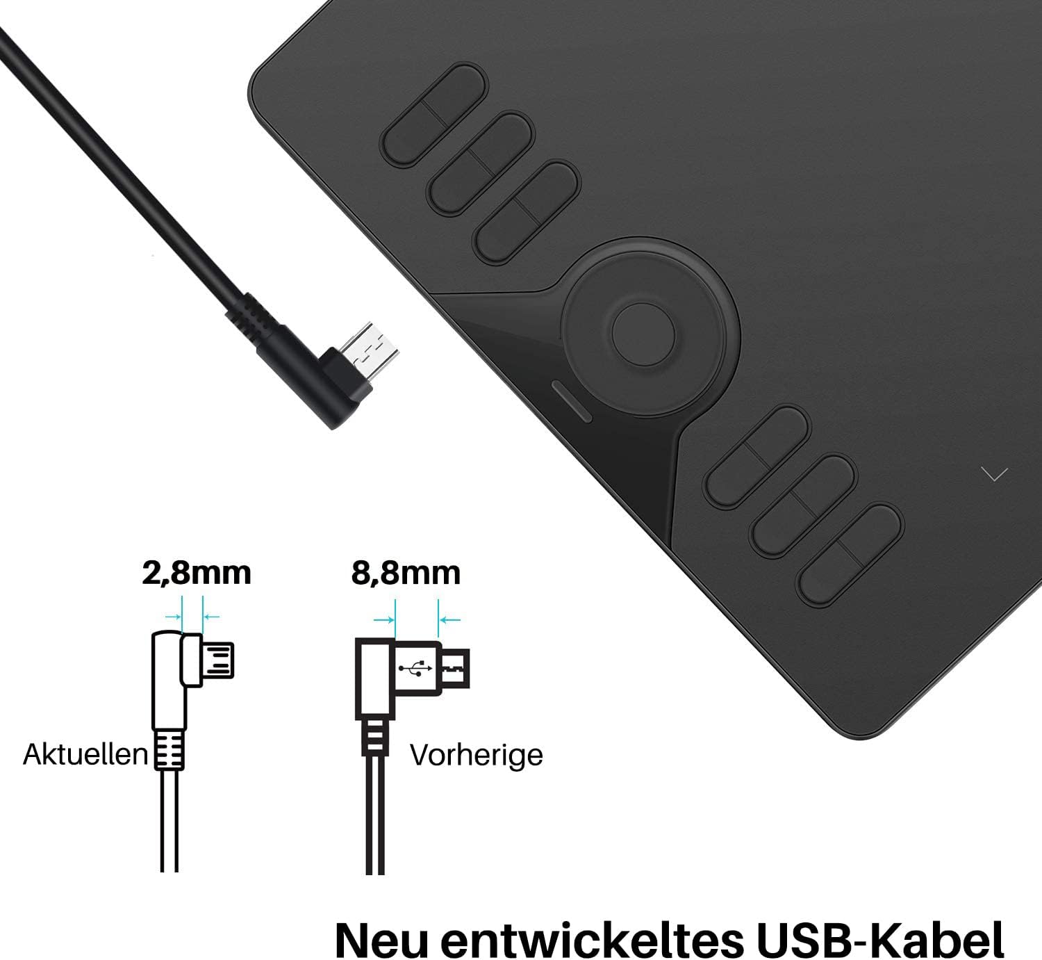 Thumbnail 6 de HUION HS610 Grafiktablett (10 x 6,25 Zoll) mit 8.192 Stiftdruck und Neigungsfunktion