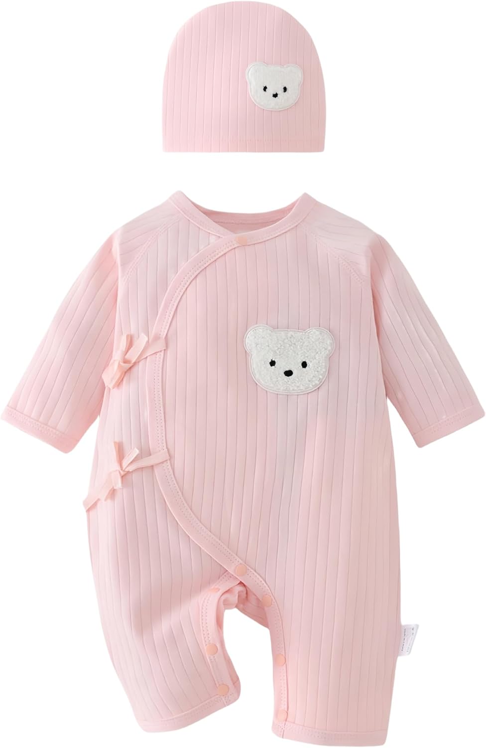 Thumbnail 6 de Babyfond Newborn Cotton Bodysuit with Hat Set – Thickened Spring & Autumn Sleepwear