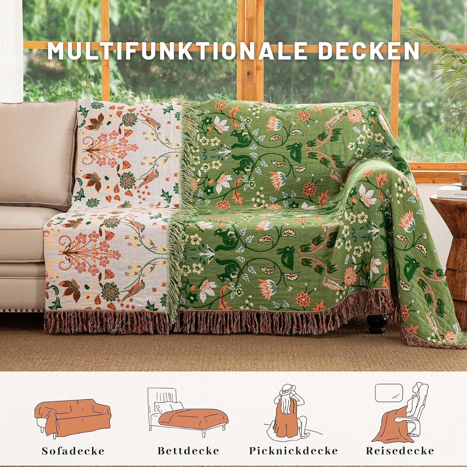 Detalle de Dormilin EU-HA-SZLST-LYXZ-200230 Cotton Muslin Bedspread, 200 x 230 cm