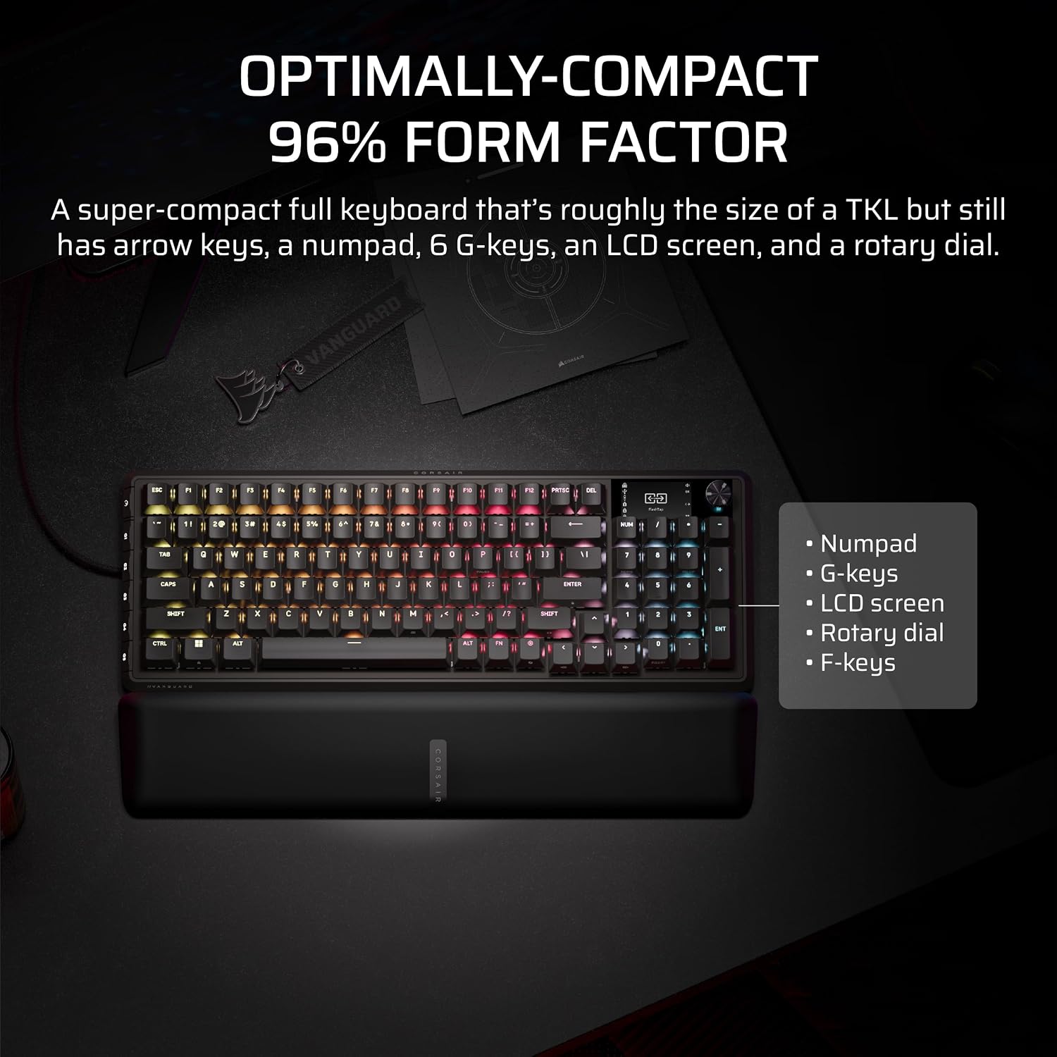 Detalle 1 de Corsair VANGUARD PRO 96 Gaming Keyboard 8000Hz