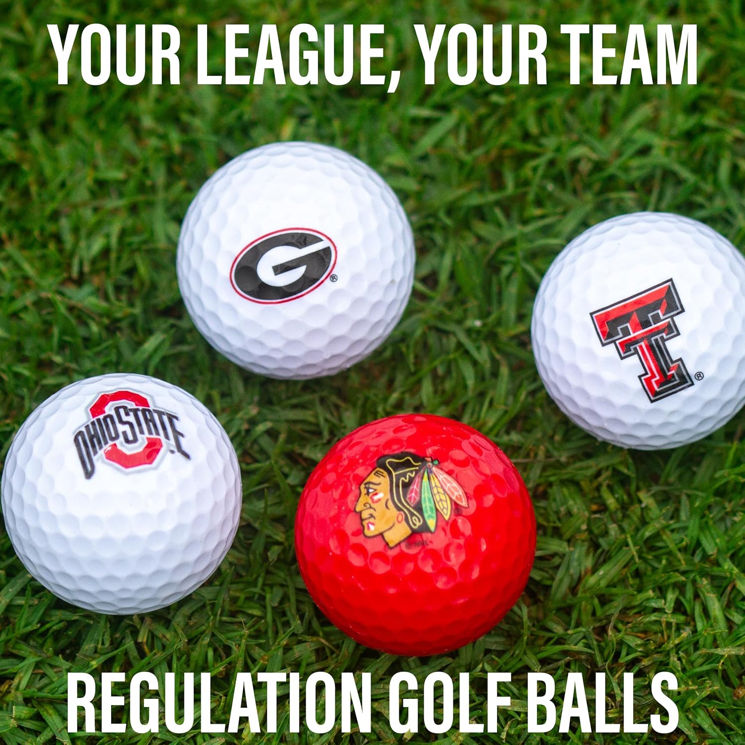 Detalle de Team Golf NFL Kansas City Chiefs logo golf ball and tees bundle (3 golf balls, 50 tees)