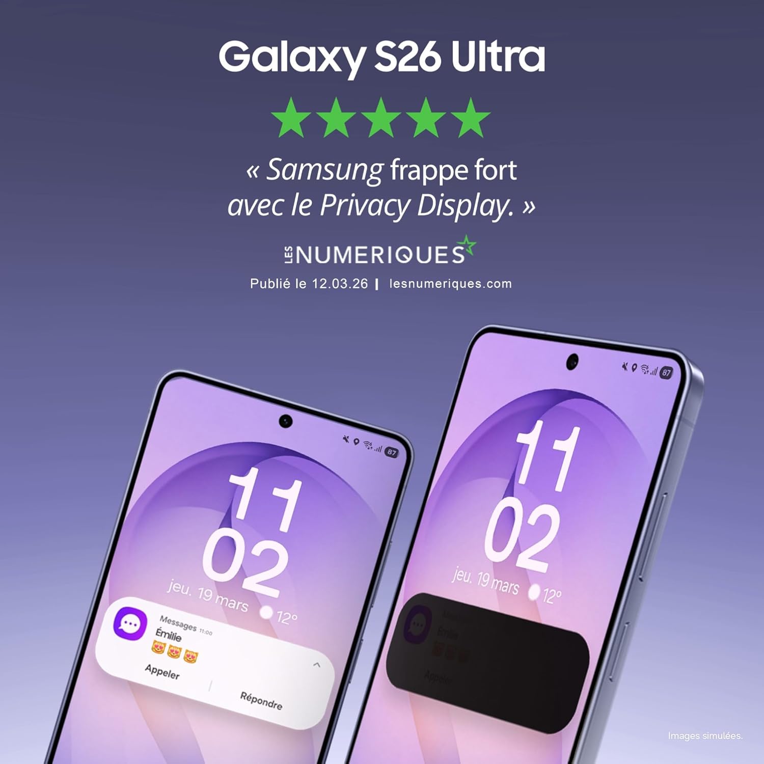 Thumbnail 1 de Samsung Galaxy S26 Ultra — Smartphone Android 5G, 512 Go, Noir, chargeur 25W inclus