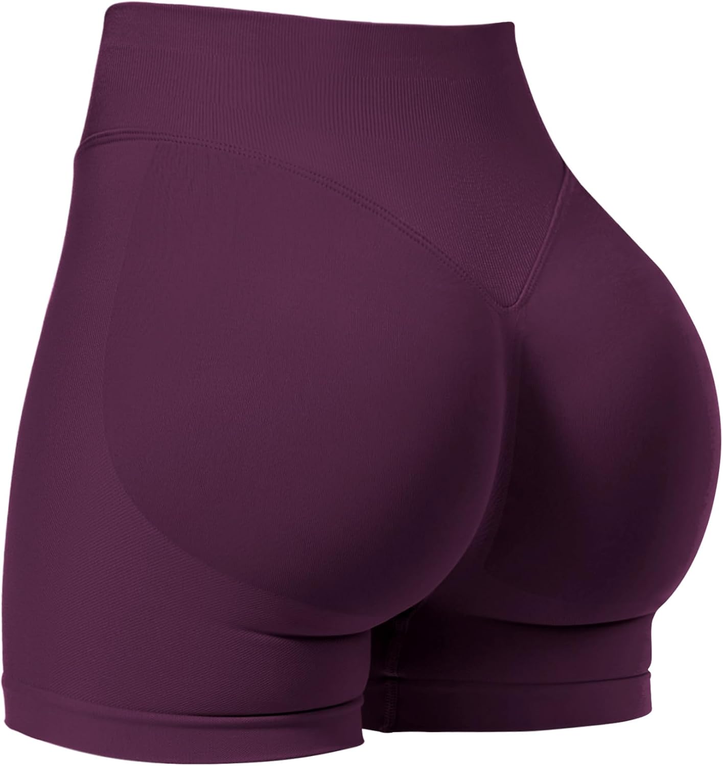 Detalle de VOYJOY Women Workout Impact Shorts (2.5"–6") Scrunch Butt Lifting Seamless Biker Shorts with Tummy Control