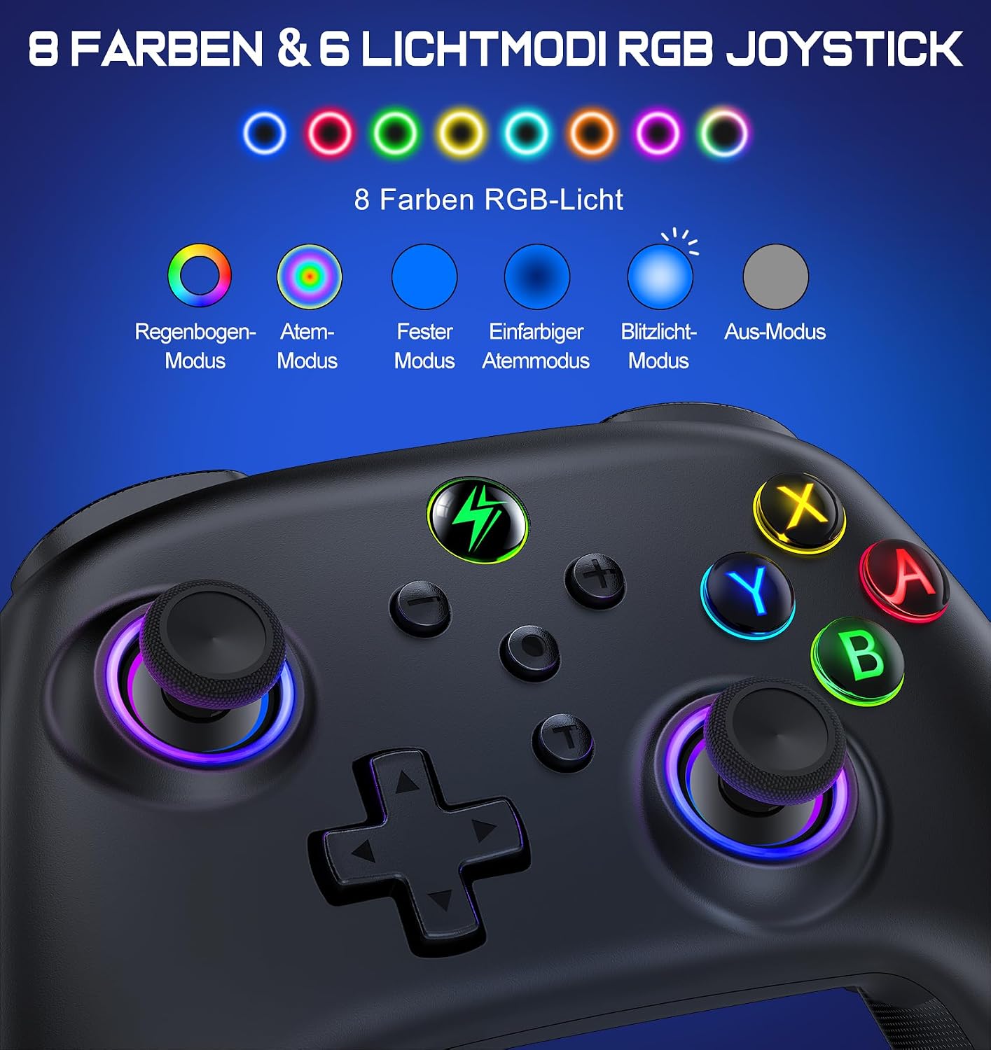 Detalle 2 de HELLCOOL Kabellos Controller 1000 mAh für Switch