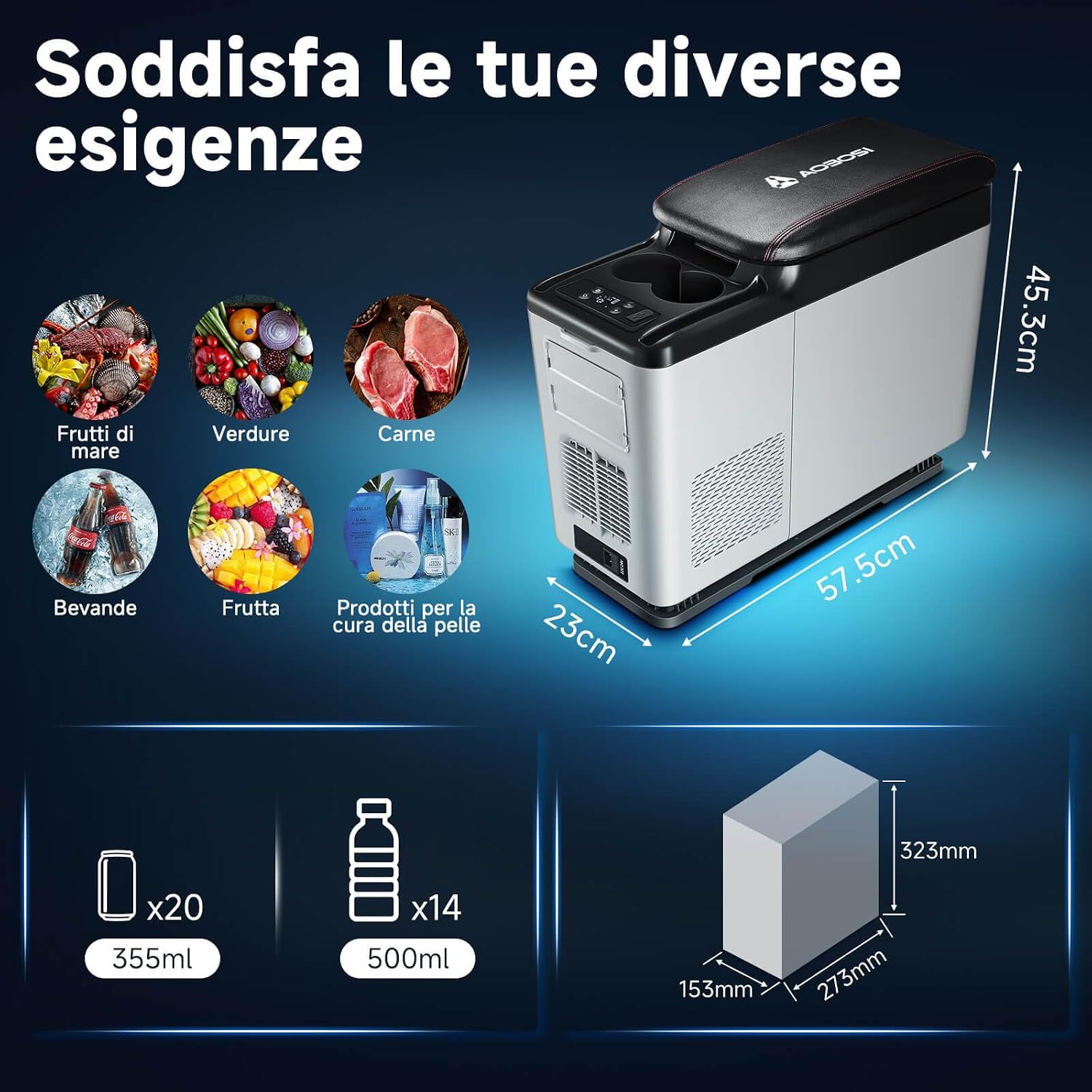 Detalle 2 de AAOBOSI 15L Frigo Portatile -20°C