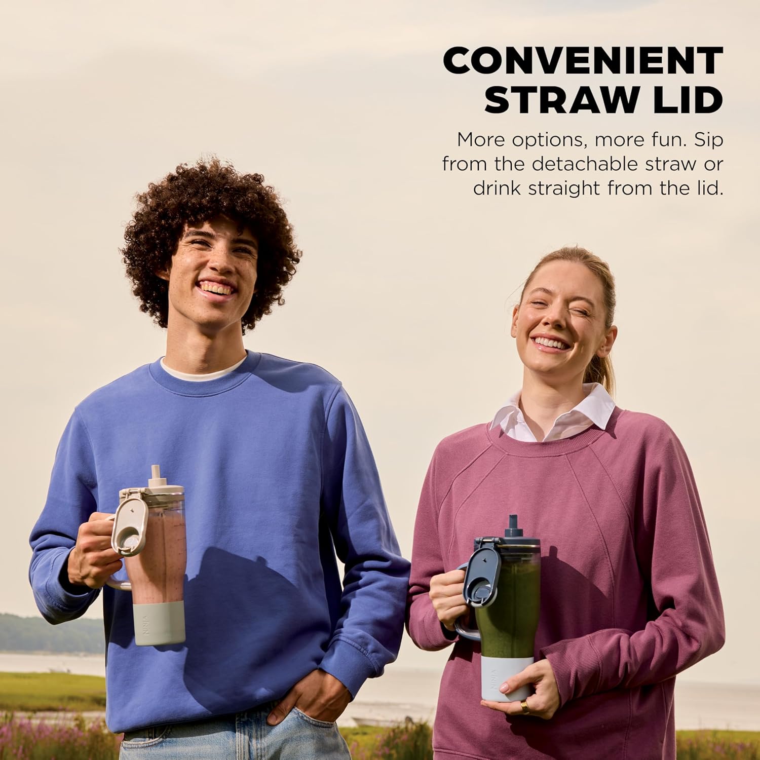 Thumbnail 5 de Ninja Blendboss™ Personal Blender (DB351BL) with 26 oz Leakproof Travel Cup, Auto-iQ Programs, Blue Raspberry