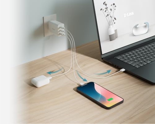 Thumbnail 1 de D-Link DCP-651 Cargador GaN 65W — 2x USB‑C y 1x USB‑A