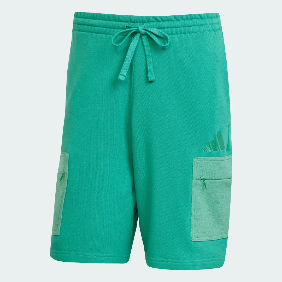 Detalle 2 de Pantalón corto ALL SZN French Terry Colorblock de Adidas – verde