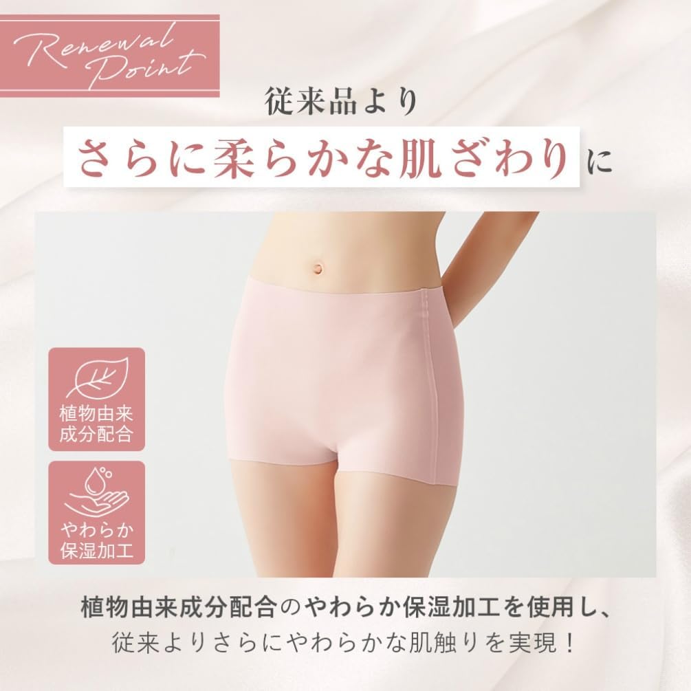Detalle de グンゼ キレイラボ KL2062(A) レディース一分丈ショーツ 綿混・完全無縫製・深ばき