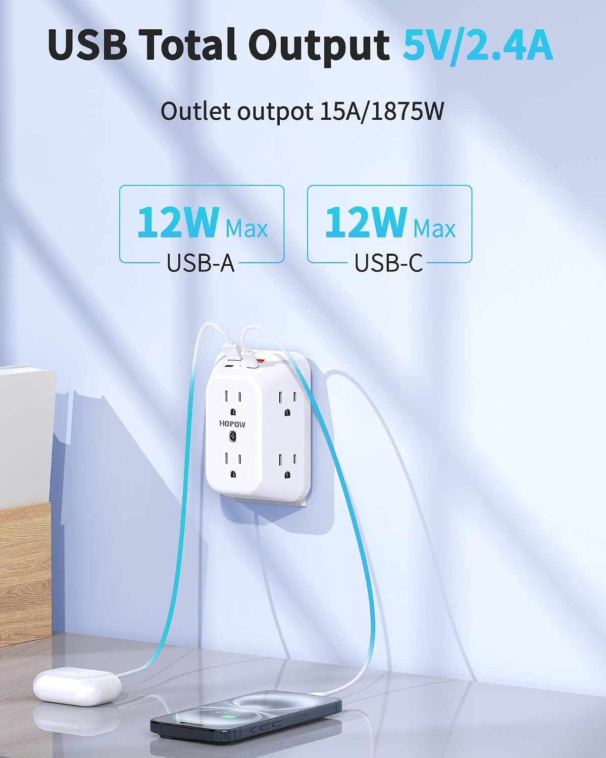 Detalle 2 de Outlet Extender 6-Outlet Surge Protector